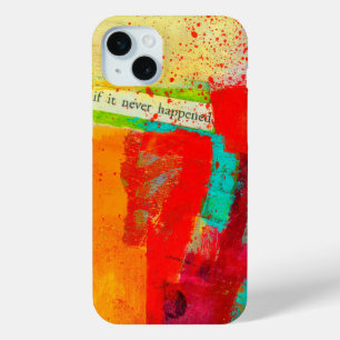 Coque iPhone 15 Mini Motif de peinture élégant et coloré abstrait