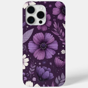Coque iPhone 15 Pro Max Motif de pétales violets