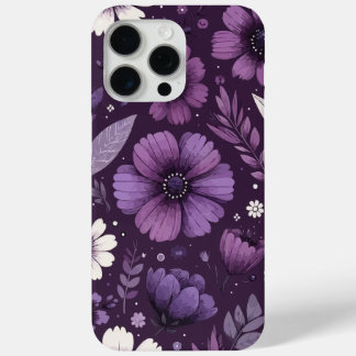 Coque iPhone 15 Pro Max Motif de pétales violets
