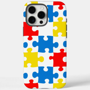 Coques iPhone 16 Pro Max Motif de pièce de puzzle coloré et lumineux