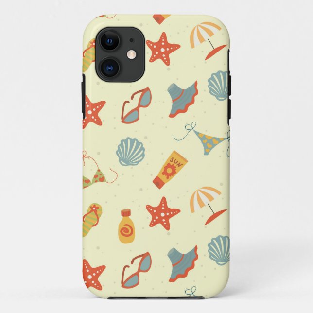 Coques Case-Mate iPhone Motif de plage d'été (Dos)