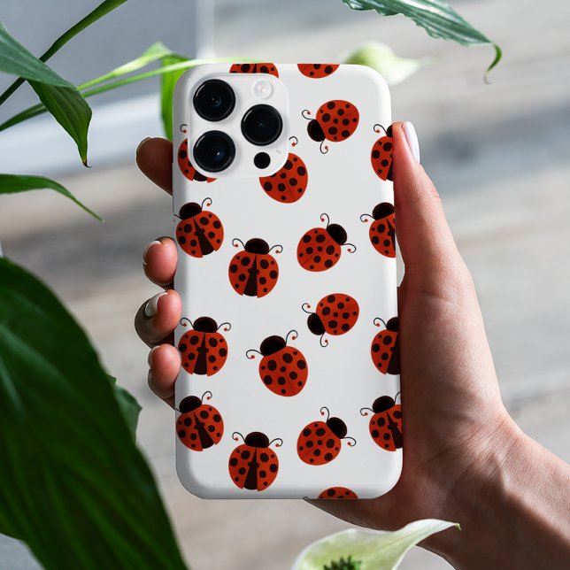Coques Case-Mate iPhone Motif de point blanc mignon rouge Ladybug Polka (Créateur téléchargé)