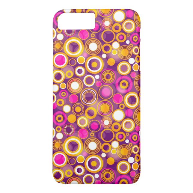 Coques Case-Mate iPhone Motif de point violet de polka (Dos)
