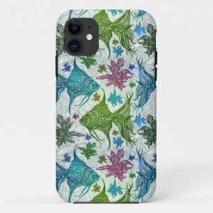 Coque iPhone 11 Motif de poisson Vintage