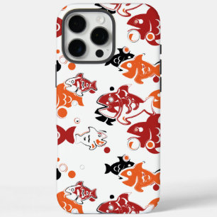 Coques iPhone 16 Pro Max Motif de poissons nageant abstrait pour design