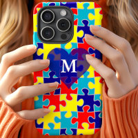 Motif de puzzle de sensibilisation à l'autisme Mon