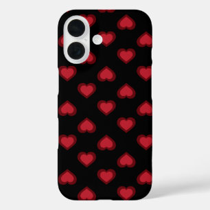 Coque Pour iPhone 16 Motif de Red Hearts