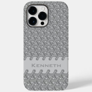 Coques Pour iPhone Motif de répétition industriel gris acier cube