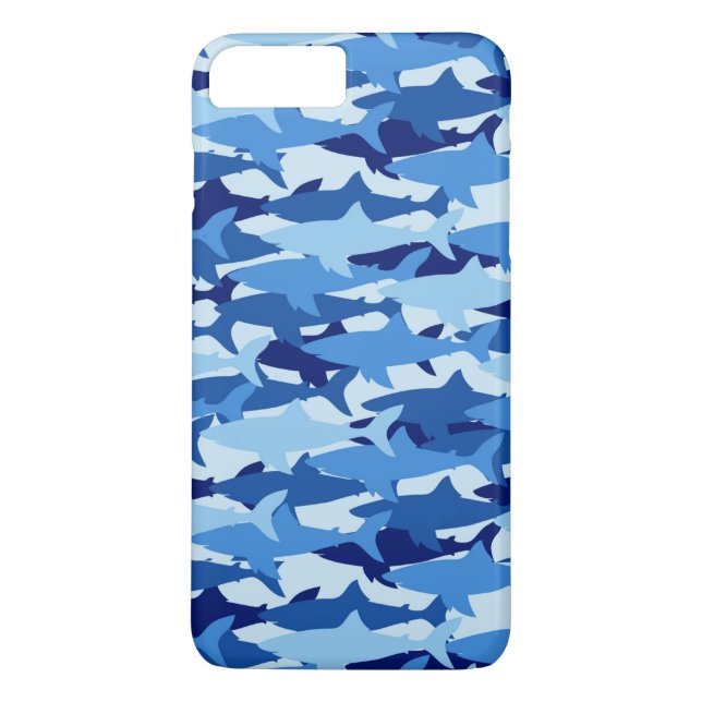 Coques Case-Mate iPhone Motif de requin bleu (Dos)