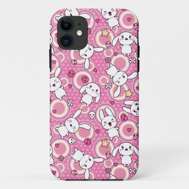 Coques Case-Mate iPhone motif de rose de kawaii (Dos)