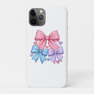 Case-Mate iPhone Case Motif de ruban à nœud mignon - Nœud rose bleu et v