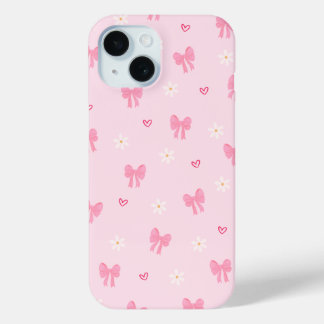 Coque Pour iPhone 15 Motif de ruban ludique pastel