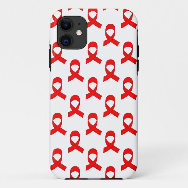 Coques Case-Mate iPhone Motif de ruban rouge (Dos)