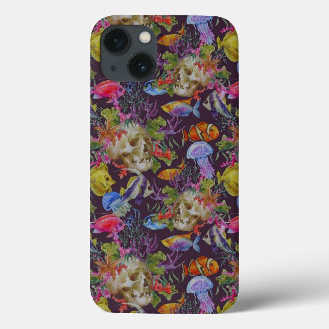 Coques Case-Mate iPhone Motif de Sea Life Grunge (Verso)
