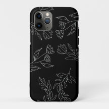Motif de silhouette de fleurs