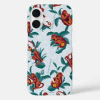 Motif de singes joueurs du Lotus Blanc