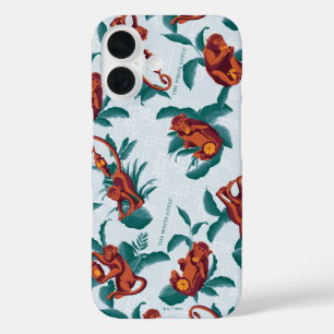 Coque Pour iPhone 16 Motif de singes joueurs du Lotus Blanc