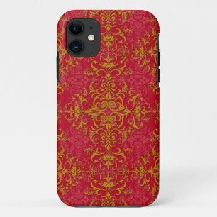Etui iPhone Case-Mate Motif de style damassé fantaisie rose profond et o