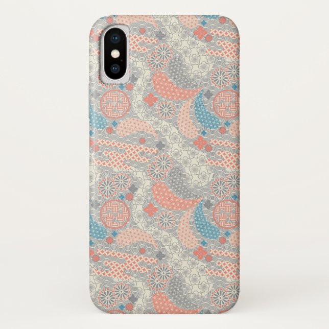 Coques Case-Mate iPhone motif de style japonais. Illustration. (Dos)