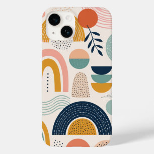 Coque Pour iPhone 14 Motif de surface abstrait en arc de prisme pastel
