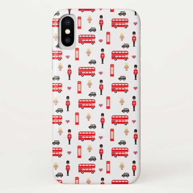 Coques Case-Mate iPhone Motif de symboles de l'Angleterre (Dos)