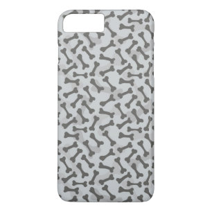 Coque iPhone 8 Plus/7 Plus Motif de texture d'os à fond gris