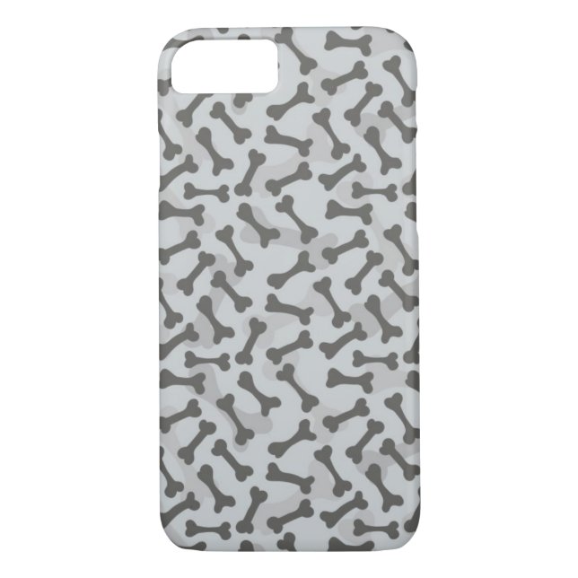 Coques Case-Mate iPhone Motif de texture d'os à fond gris (Dos)