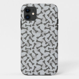 Coques Pour iPhone Motif de texture d'os à fond gris