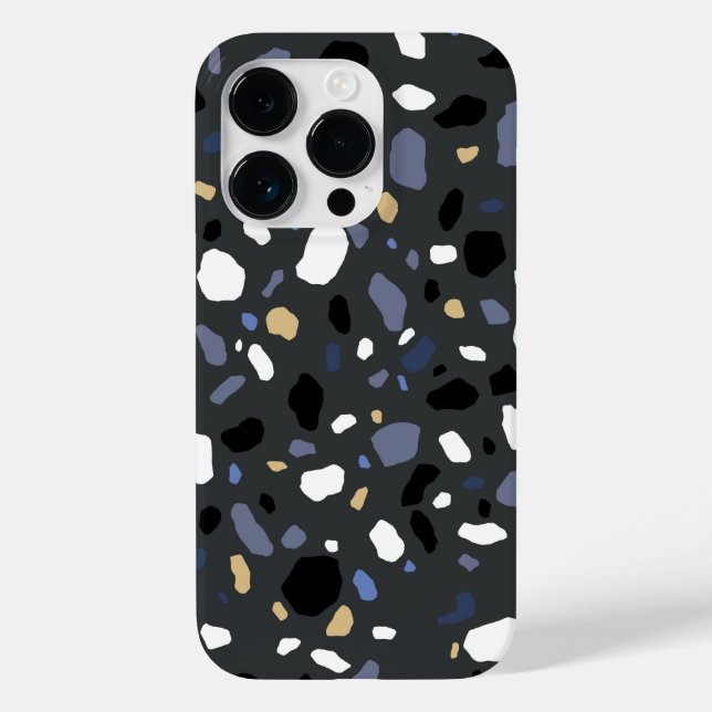 Coques Case-Mate iPhone Motif de texture moderne Terrazzo Stone (Verso)