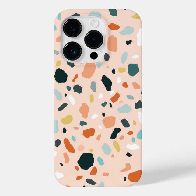 Coques Case-Mate iPhone Motif de texture moderne Terrazzo Stone (Verso)