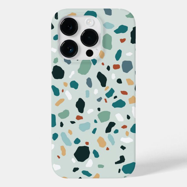 Coques Case-Mate iPhone Motif de texture moderne Terrazzo Stone (Verso)
