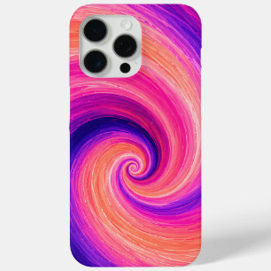 Coque iPhone 15 Pro Max Motif de tourbillon de peinture en spirale abstrai