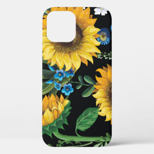 Case-Mate iPhone Case Motif de tournesol Arrière - plan noir