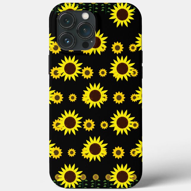 Coques Case-Mate iPhone Motif de tournesol rustique contemporain (Verso)