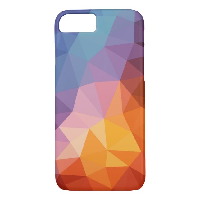 Coques Case-Mate iPhone motif de triangle arc-en-ciel contemporain (Dos)