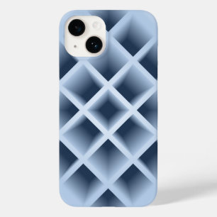 Coque Pour iPhone 14 Motif de trous carré bleu