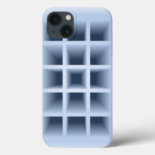 Case-Mate iPhone Case Motif de trous carrés bleus