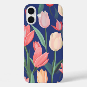 Coques iPhone 16 Plus Motif de tulipes.