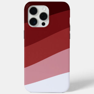 Coque iPhone 15 Pro Max Motif de vague rouge blanc Ombre