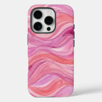 Motif de vagues à l'aquarelle rose