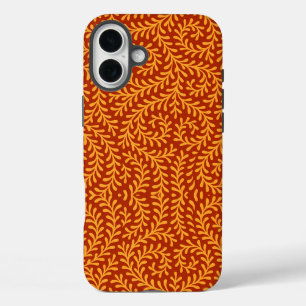 Coques iPhone 16 Plus Motif de vigne feuillue jaune doré