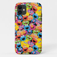 Motif de visages de caractère de Sesame Street