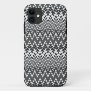 Case-Mate iPhone Case Motif de zigzag géométrique noir et blanc