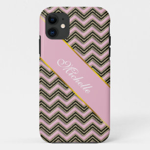 Coque Case-Mate Pour iPhone Motif de zigzag noir et rose