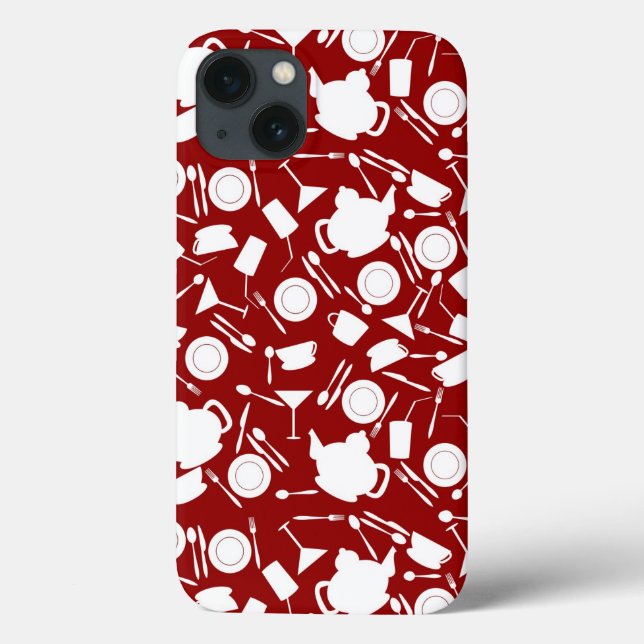 Coques Case-Mate iPhone Motif d'éléments de cuisine (Verso)