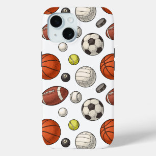 Coque Pour iPhone 15 Motif d'équipements sportifs