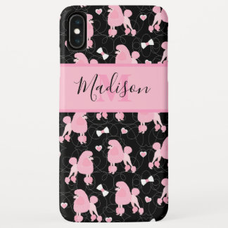 Case-Mate iPhone Case Motif des canicules et vaches roses Nom noir Monog