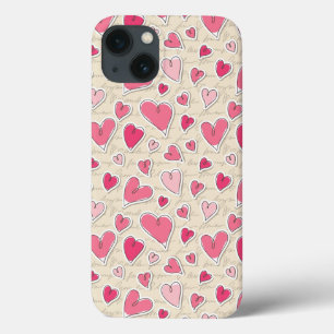Etui iPhone 13 Motif des coeurs