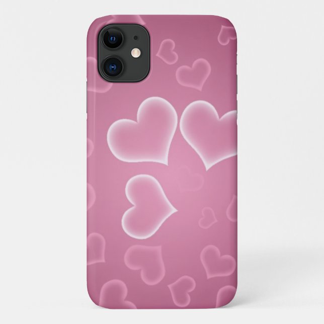 Coques Case-Mate iPhone Motif Des Coeurs, Coeurs Roses, Motif Des Coeurs (Dos)