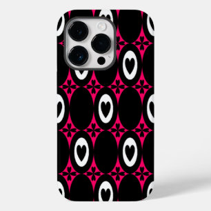 Coque Pour iPhone 14 Pro Motif des Coeurs Ovales